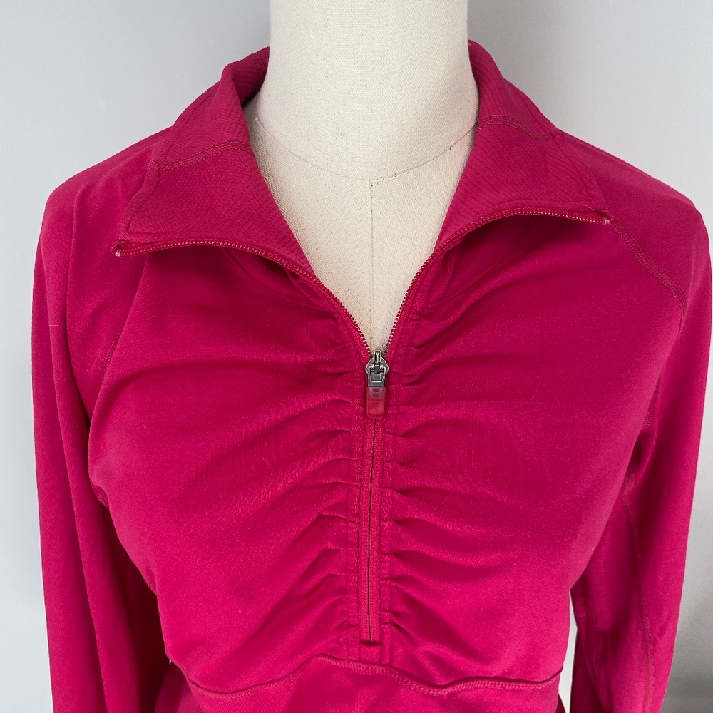 Pink Adidas Workout Jacket | Quarter Zip - Picture 4 of 6